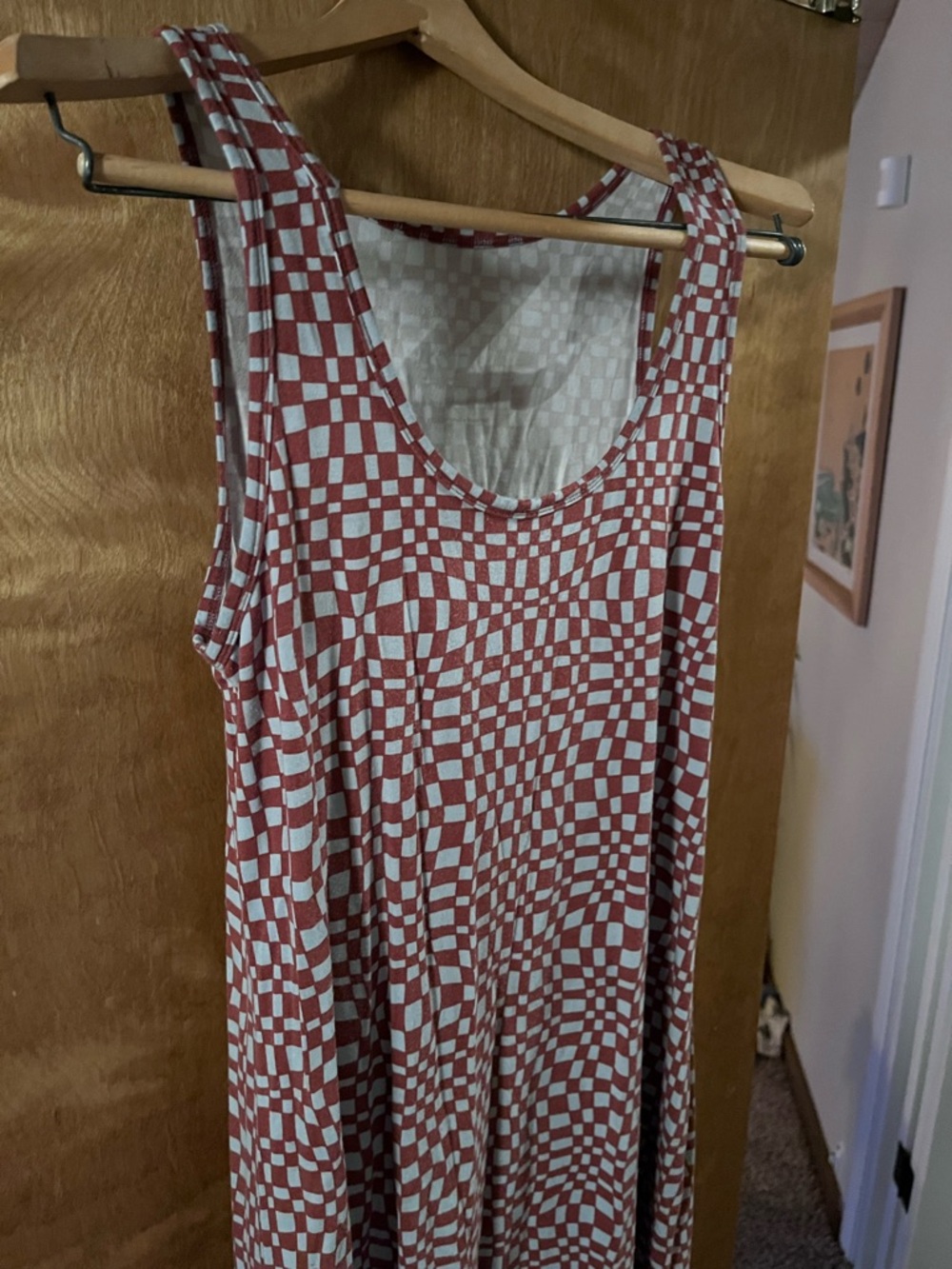 STORQ Maternity Stretch Tank Midi Dress w/ Groovy Print